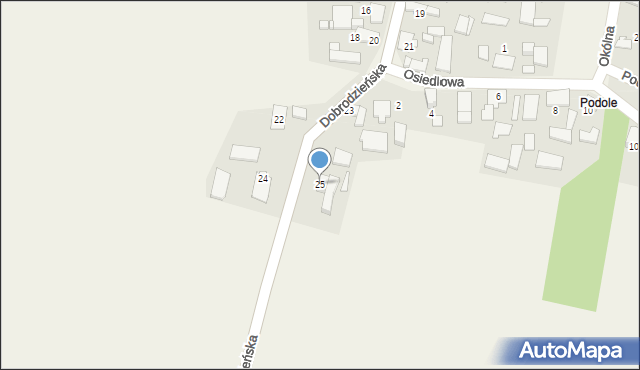 Sieraków Śląski, Dobrodzieńska, 25, mapa Sieraków Śląski