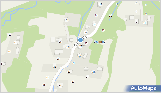 Skawinki, Do Krzyża, 17, mapa Skawinki