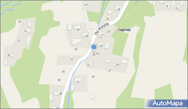 Skawinki, Do Krzyża, 21, mapa Skawinki