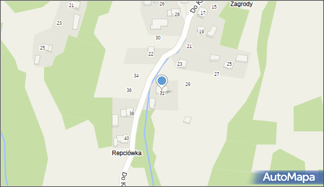 Skawinki, Do Krzyża, 31, mapa Skawinki