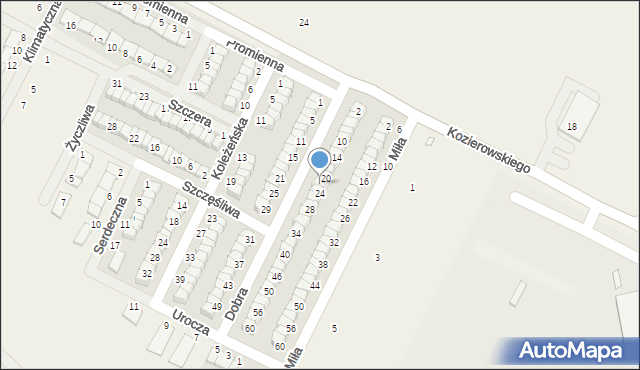 Skórzewo, Dobra, 22, mapa Skórzewo