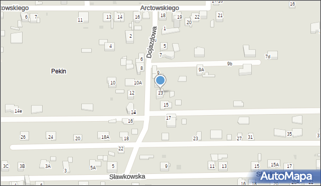 Sosnowiec, Dojazdowa, 13, mapa Sosnowca