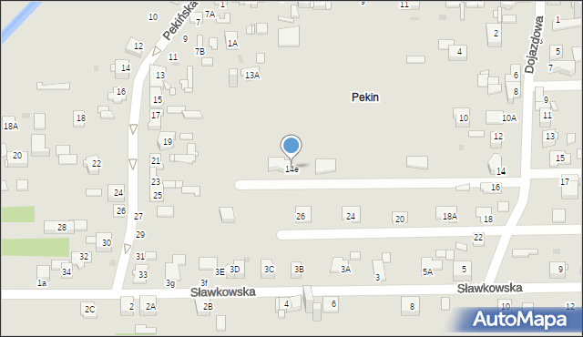 Sosnowiec, Dojazdowa, 14e, mapa Sosnowca