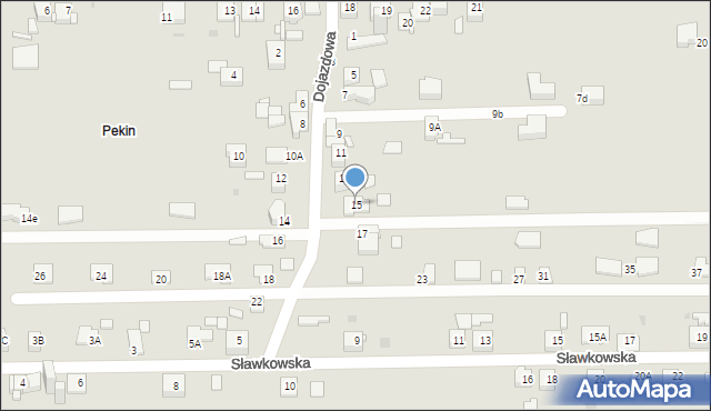 Sosnowiec, Dojazdowa, 15, mapa Sosnowca