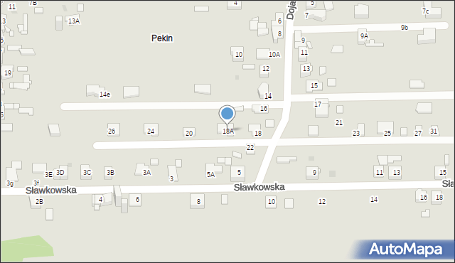 Sosnowiec, Dojazdowa, 18A, mapa Sosnowca