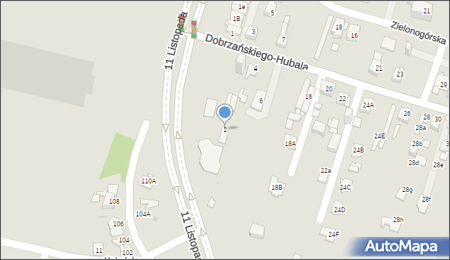 Sosnowiec, Dobrzańskiego-Hubala Henryka, mjr., 2, mapa Sosnowca