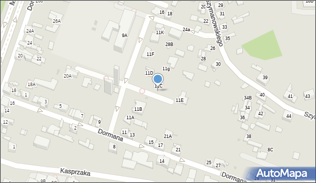 Sosnowiec, Dormana Jana, 111c, mapa Sosnowca