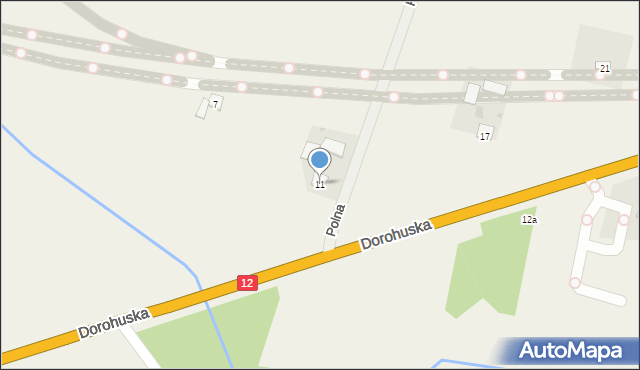 Srebrzyszcze, Dorohuska, 11, mapa Srebrzyszcze
