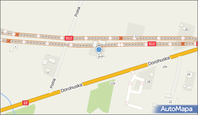 Srebrzyszcze, Dorohuska, 17, mapa Srebrzyszcze