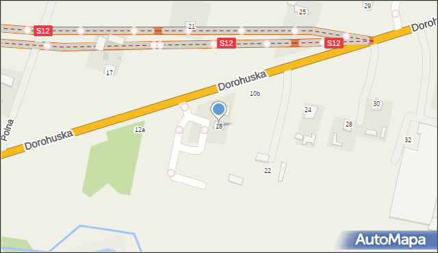 Srebrzyszcze, Dorohuska, 18, mapa Srebrzyszcze