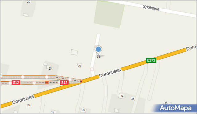 Srebrzyszcze, Dorohuska, 33, mapa Srebrzyszcze