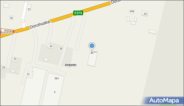 Srebrzyszcze, Dorohuska, 40, mapa Srebrzyszcze