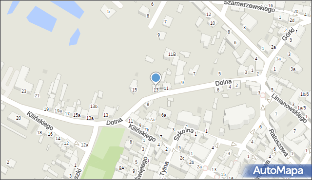 Środa Wielkopolska, Dolna, 13, mapa Środa Wielkopolska