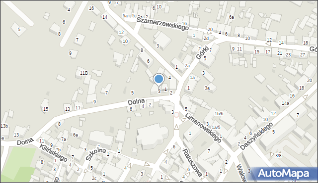 Środa Wielkopolska, Dolna, 3, mapa Środa Wielkopolska