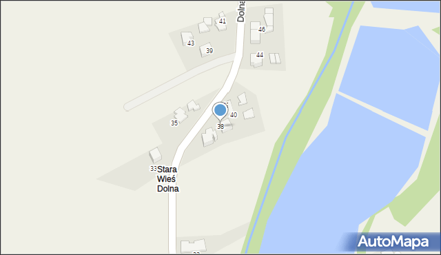Stara Wieś, Dolna, 38, mapa Stara Wieś