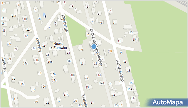 Sulejówek, Dobrzańskiego-Hubala Henryka, mjr., 10, mapa Sulejówek