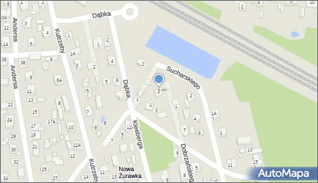 Sulejówek, Dobrzańskiego-Hubala Henryka, mjr., 2, mapa Sulejówek
