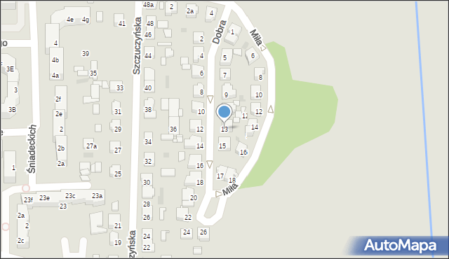 Szamotuły, Dobra, 13, mapa Szamotuły