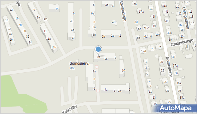 Szczecin, Dobrzańskiego-Hubala Henryka, mjr., 1b, mapa Szczecina