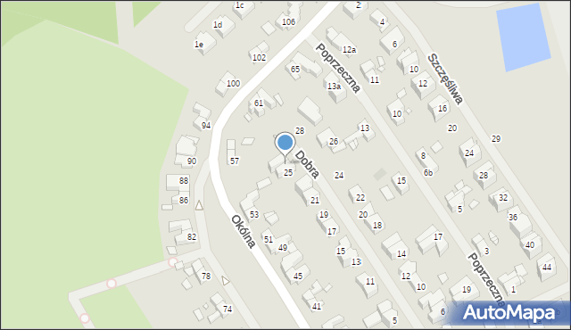 Szczecin, Dobra, 27, mapa Szczecina