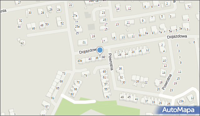 Szczecin, Dojazdowa, 34, mapa Szczecina