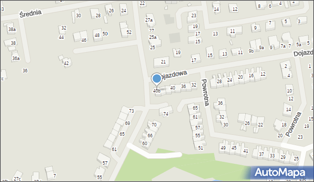 Szczecin, Dojazdowa, 40b, mapa Szczecina