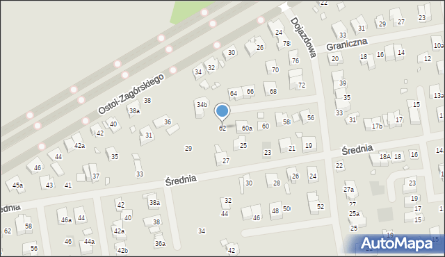 Szczecin, Dojazdowa, 62, mapa Szczecina