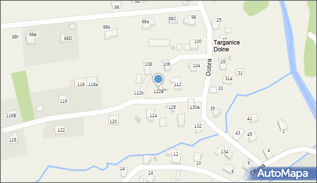 Targanice, Dobra, 112a, mapa Targanice