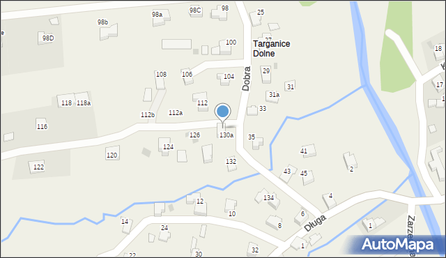 Targanice, Dobra, 132a, mapa Targanice