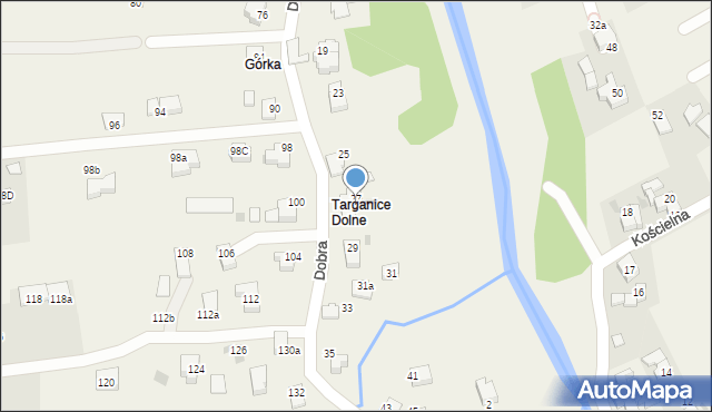 Targanice, Dobra, 27a, mapa Targanice