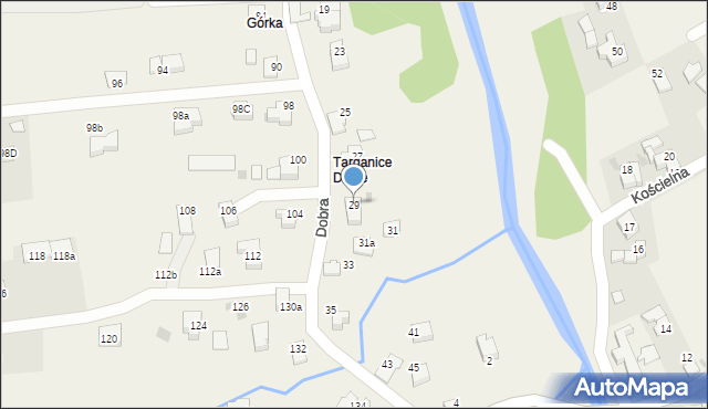 Targanice, Dobra, 29, mapa Targanice