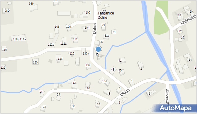 Targanice, Dobra, 37, mapa Targanice