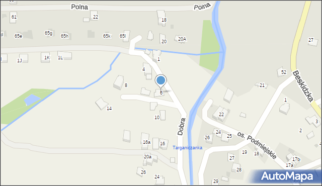 Targanice, Dobra, 6, mapa Targanice