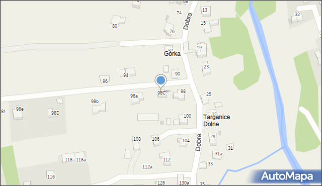 Targanice, Dobra, 98C, mapa Targanice