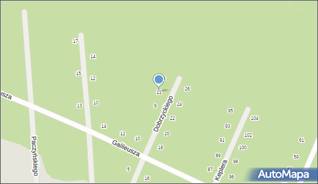 Toruń, Dobrzyckiego Jerzego, 11, mapa Torunia