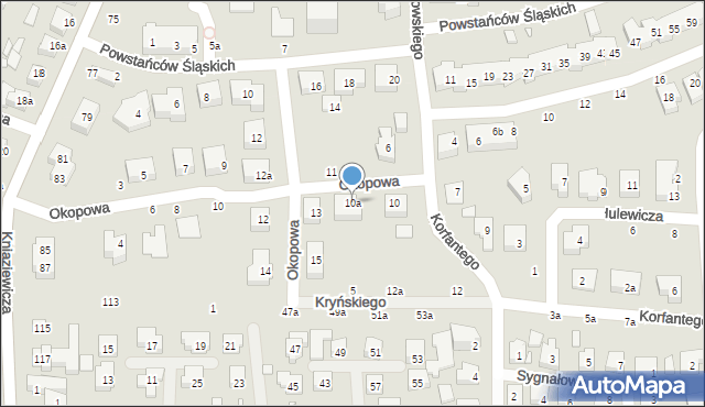 Toruń, Domachowskiego Józefa, ks., 10a, mapa Torunia