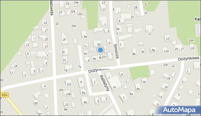 Toruń, Dożynkowa, 9c, mapa Torunia