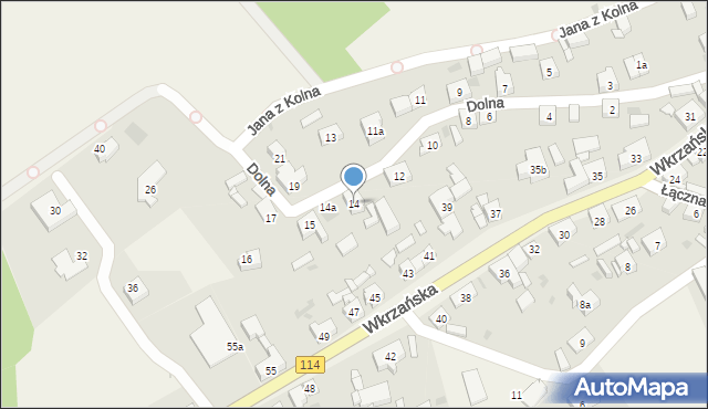 Trzebież, Dolna, 14, mapa Trzebież