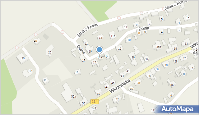 Trzebież, Dolna, 14a, mapa Trzebież