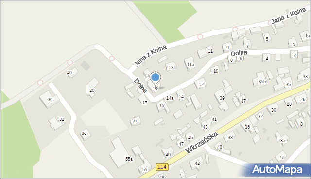 Trzebież, Dolna, 19, mapa Trzebież