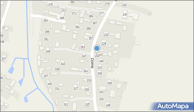 Trzeboś, Dolna, 222, mapa Trzeboś