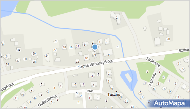 Tuczno, Dojazd, 6, mapa Tuczno