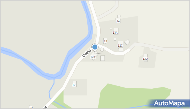 Uniegoszcz, Dolna, 12B, mapa Uniegoszcz