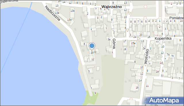 Wąbrzeźno, Dolna, 10, mapa Wąbrzeźno