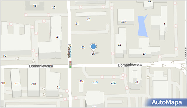 Warszawa, Domaniewska, 46, mapa Warszawy