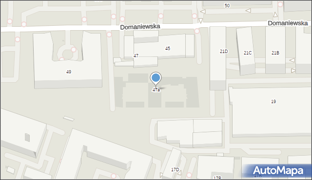 Warszawa, Domaniewska, 47a, mapa Warszawy