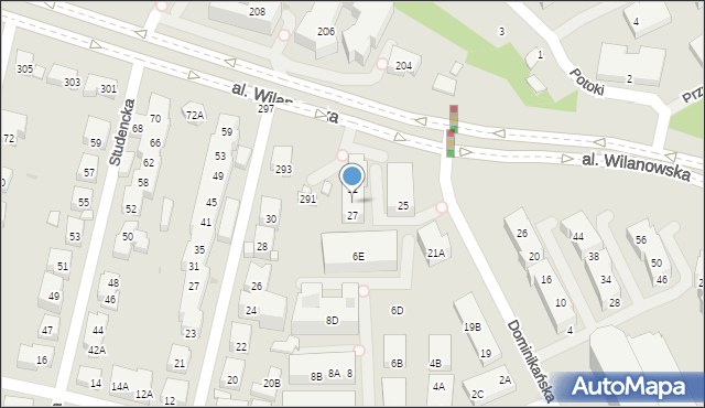 Warszawa, Dominikańska, 29, mapa Warszawy