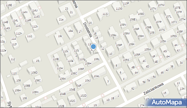 Warszawa, Dostatnia, 9, mapa Warszawy