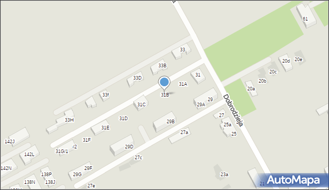 Warszawa, Dobrodzieja, 31B, mapa Warszawy