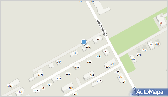 Warszawa, Dobrodzieja, 33C, mapa Warszawy
